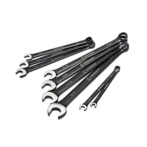 Crescent 9 Pc. X10 12 Point Long Pattern Combination SAE Wrench Set - CCWS9BS 2