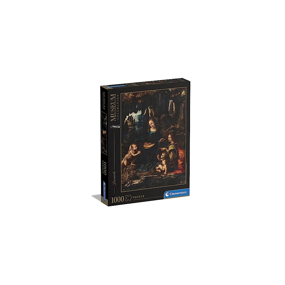 39767 Museum Collection Leonardo, The Virgin of The Rocks 1000 Pieces, Jigsaw Puzzle for Adults-Made in Italy