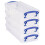 Really Useful Really Useful Plastic Storage Box 0.55 Litre Clear (Pack of 4) 1
