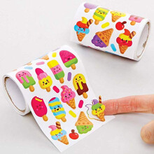 FE385 Ice Cream Stickers for Kids - Pack of 940, Craft Stickers for Children, Value Pack, Ideal for Arts and Crafts Projects, Childs Scrapbook