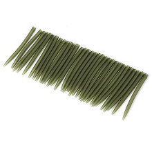 30PCS Anti Tangle Sleeves Rubber Fishing Hooks Carp Quick Change Swivel Kit Terminal Carp Outdoor Fishing Tackle Accessories Tools (Dark green)