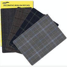Premium Quality Large Plaid Tartan Fabric Iron-on Patches Inside & Outside Strongest Glue 100% Cotton Repair Decorating Kit Jeans Modern Cool Design 4