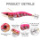 Luminous Squid Jig Hook Saltwater Fishing Lures 10pcs Shrimp Prawn Lures Hard Bait Artificial Fishing Lure Set for Octopus Cuttlefish(3.0#-10PCS) 2