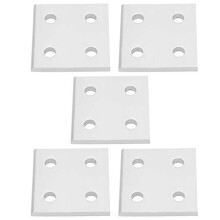 5Pcs Aluminium Extrusion Profile Joining Boards 4‑Hole Vertical Connecting Plates for Linear Extension Connection/Overlapping Connection Between