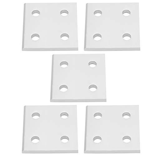 5Pcs Aluminium Extrusion Profile Joining Boards 4‑Hole Vertical Connecting Plates for Linear Extension Connection/Overlapping Connection Between