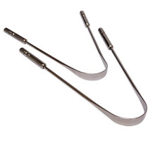 Surgical Grade Set of 2 Stainless Steel Tongue Cleaner | Stainless Steel Tongue Scraper