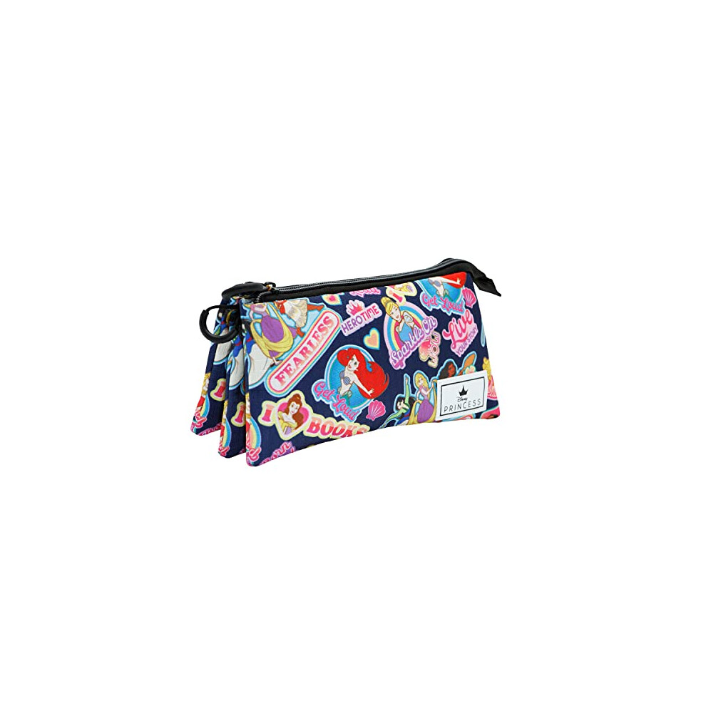 Princess Fearless-Triple HS Pencil Case, Multicolour, 23 x 11 cm