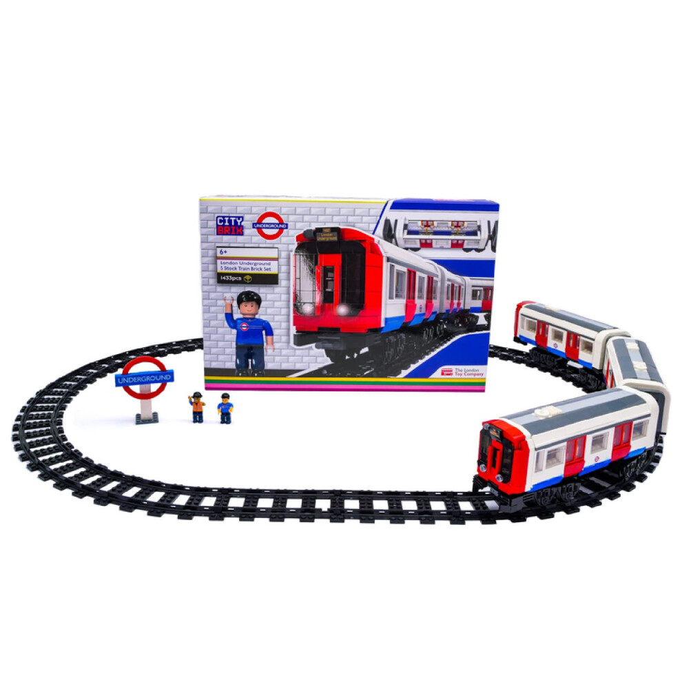 Officially Licensed London Underground S Stock Train Brick Set - CityBrix Buildable Model Toy for Kids and Collectors - Transport for London