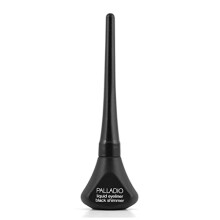 Palladio Liquid Eyeliner, Zwarte Shimmer, Hooggepigmenteerd, Waterproof, Vlekvrij, Met Gemakkelijke G Wand Applicator