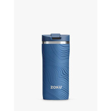 400ml Travel Mug - Blue Wavy
