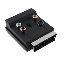 SCART to 3 RCA S-Video Adapter IN OUT Scart Male to Scart Female S-Video 3 RCA Audio Adapter Converter for CD Players Satellite Receivers Cordless