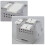 Set of 3 Kitchen Storage Plastic Stackable Storage Baskets, Gray Stacking Basket 3