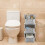 Set of 3 Kitchen Storage Plastic Stackable Storage Baskets, Gray Stacking Basket 5