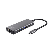 HUB USB-C 6 EN 1 - TRUST - DALYX - Aluminium - Power Delivery 2.0 - HDMI 3840x2160