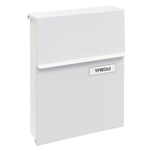 Line E6801 Galvanised Steel Letterbox, Size S (DIN A5 Post), Wall Letter Box for Outdoor Use, Postbox with Protective Flap, Weather-Resistant, Easy