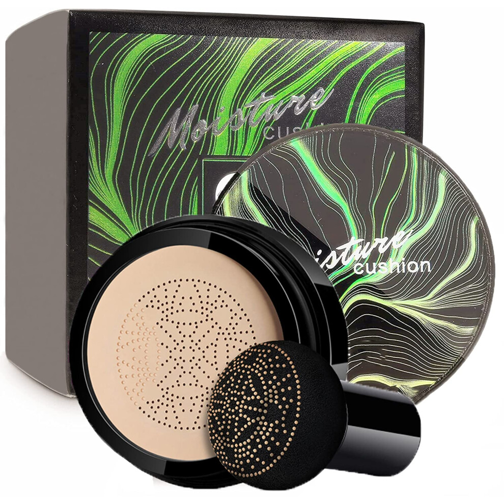 Mushroom Head Air Cushion CC Cream - Mushroom Head Foundation/Long Lasting Nude Matte Concealer, Oil Control/Moisturizing BB Cream Makeup