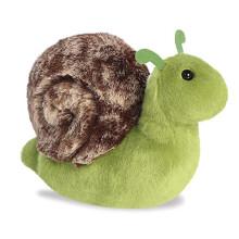 Aurora, 31859, Mini Flopsie Slow Snail, 8In, Eco-friendly soft toy, Green & Brown - Plush Soft Toy
