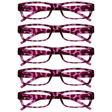 The Reading Glasses Company Pink Tortoiseshell Value 5 Pack Lightweight Mens Womens RRRRR32-4 +2.00