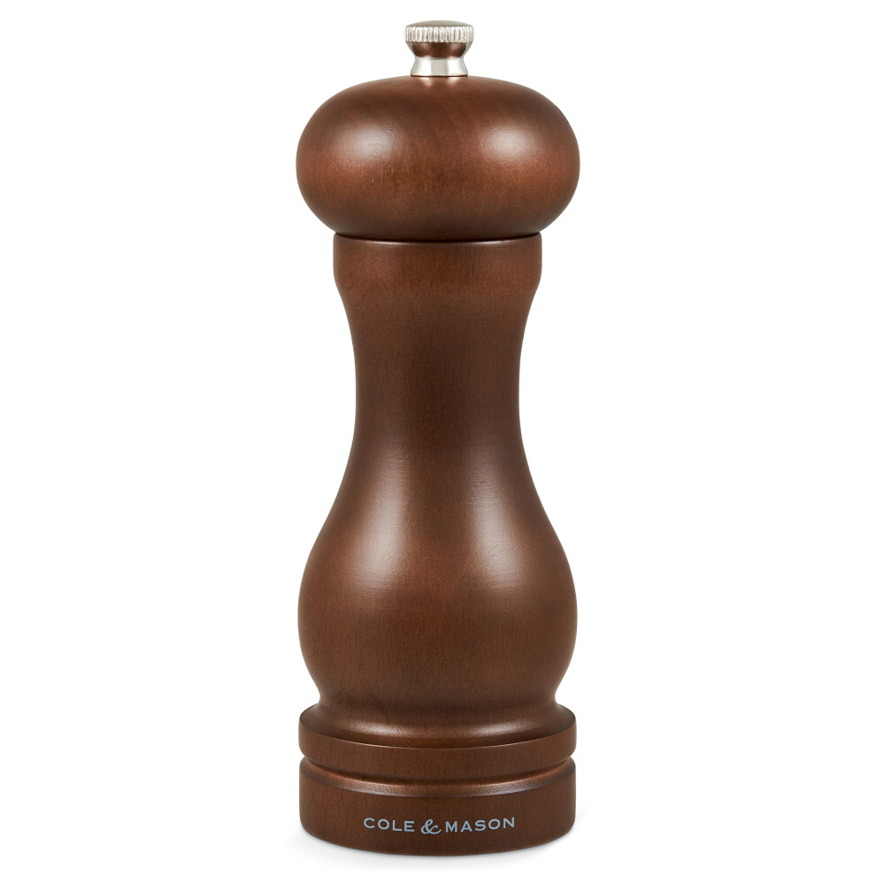 HB0645P Forest Capstan Salt Mill, Precision+ Wooden, Stained Beech Wood, 165 mm, Single, Includes 1 x Salt Grinder