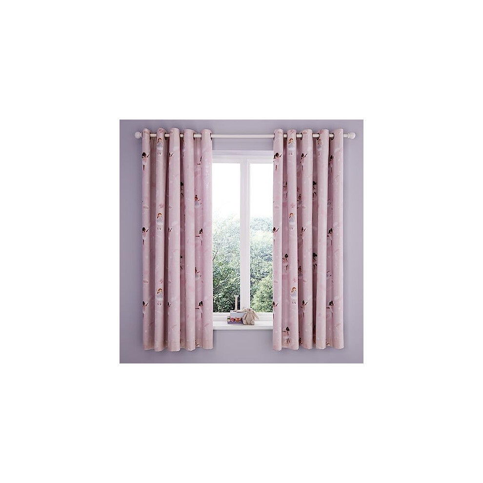 Julian Charles Pink Catherine Lansfield Dancing Fairies Reversible Lined Curtains - W 168Cm (66") X L 183Cm (72") - Image 6