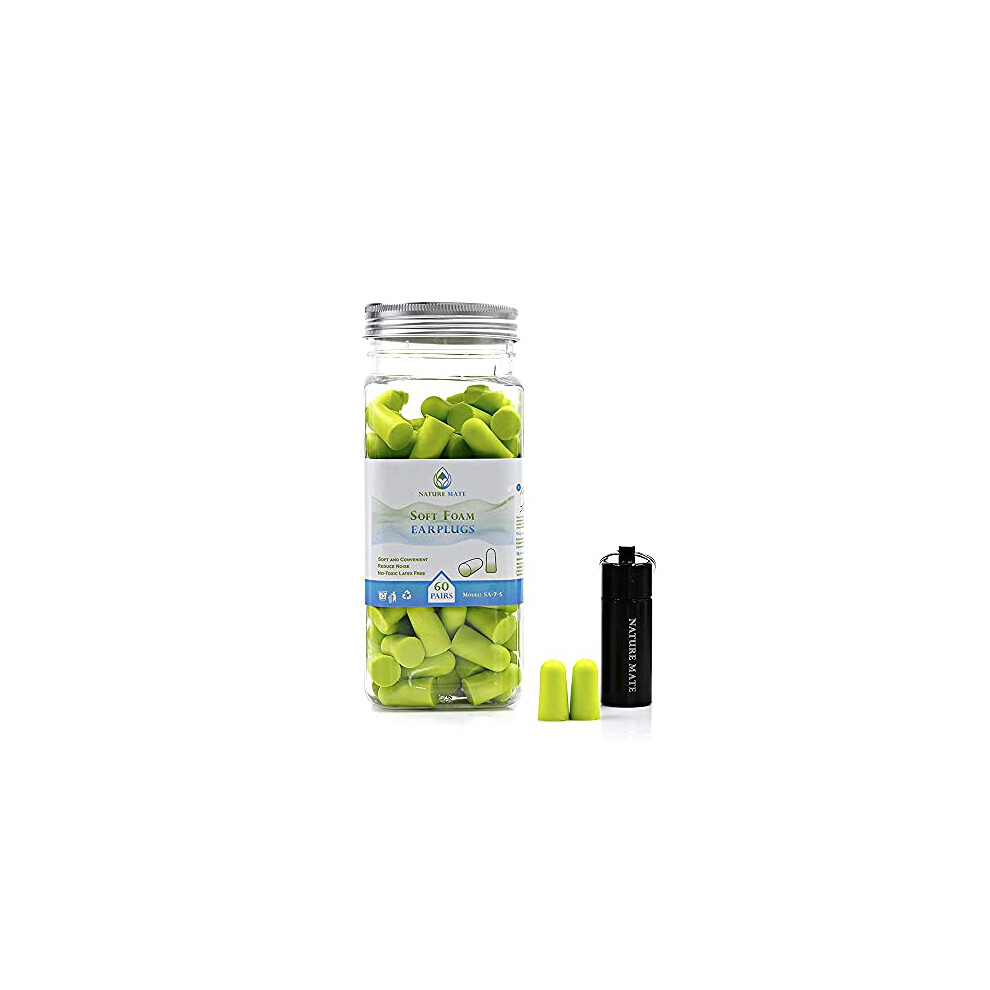 Super Soft Reusable Foam Earplugs 38Db Highest Snr 60 Pairs Anti-Noise Ear Plugs For Sleeping Snoring Studying Travel Concerts Loud Noise With Compact 783495452072