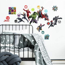Pegatinas de pared - Avengers - 26 pegatinas - Vinilo - Multicolor - Infantil