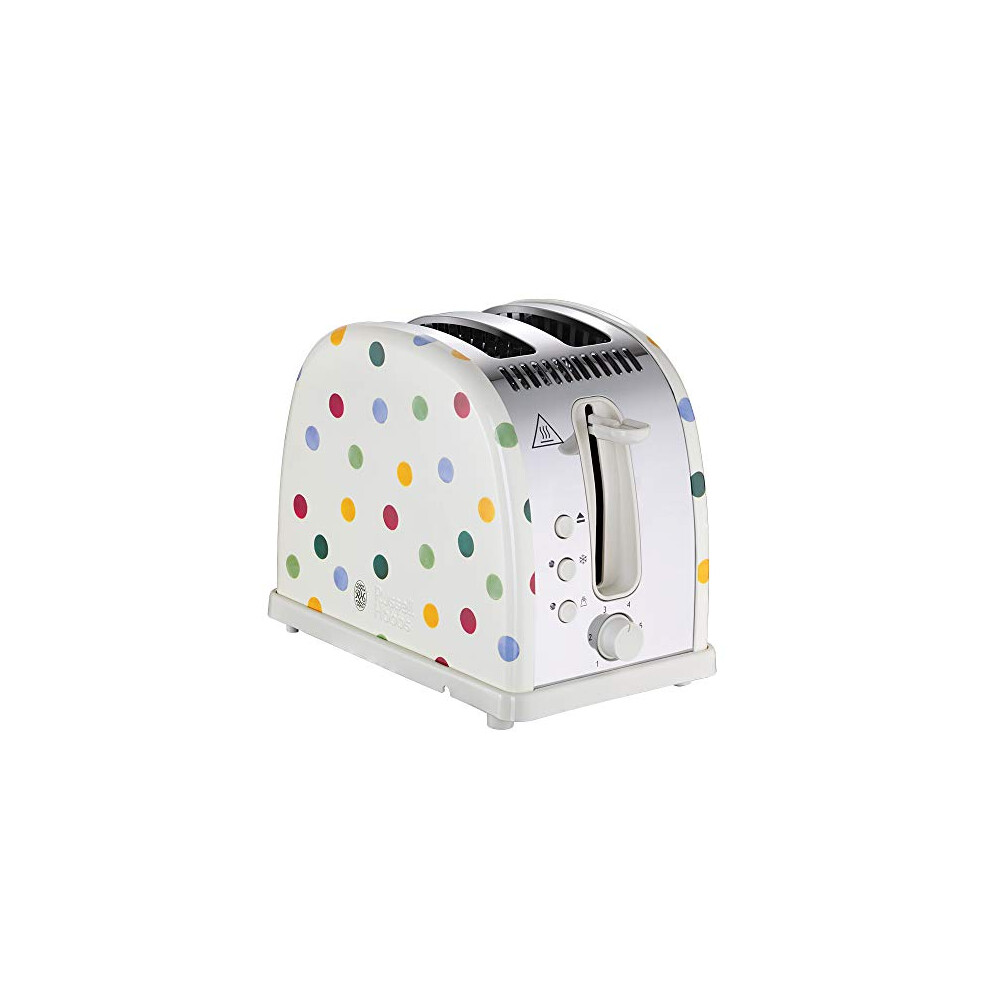 Russell Hobbs Emma Bridgewater 2-Slice Toaster - Polka Dot Design - Cream Stainless Steel - Image 3