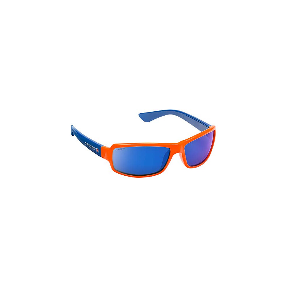 Ninja Flexible Sunglasses - Men's Flexible Polarized Sunglasses One Size, Orange-Mirrored Lens Blue