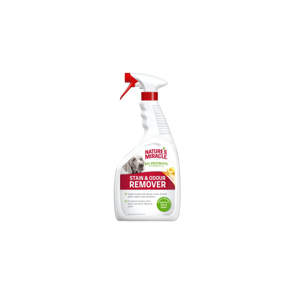 Nature's Miracle Dog Stain & Odour Remover - Bio-Enzymatic Formula - Melon Scent 946Ml, White