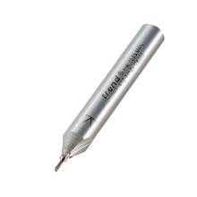 Professional Single Flute Cutter, 1/4 Inch Shank, 1mm Cut Diameter & 3mm Cut Length, Tungsten Carbide Tipped, 2/0X1/4TC