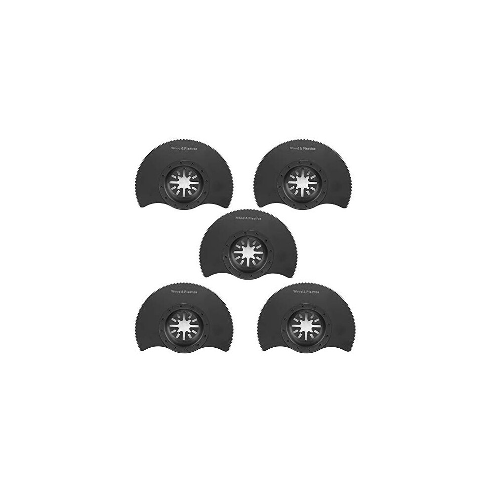 Circular Oscillating Saw Blades, 5Pcs Oscillating Semi Circular Blades High Carbon Steel Multi Tool Blade Set For Repairing Cutting, Multifunctional 738587191636