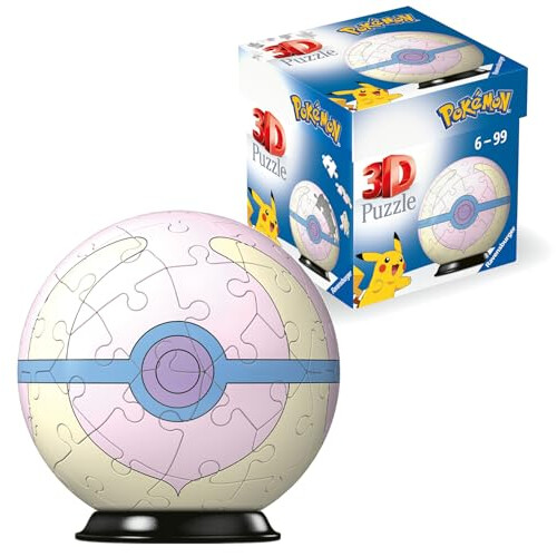 Ravensburger Puzzle 3D - RAVENSBURGER - Pokémon Heal Ball - 54 Teile - Innen - Kind