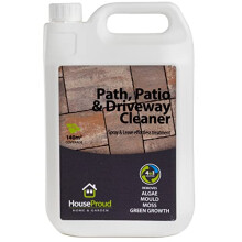 Patio, Decking and Driveway Cleaner 5L - No Rinsing Needed Spray and Leave Formula Block Paving Cleaner - Non-Toxic Algae/Mould/Fungi/Green
