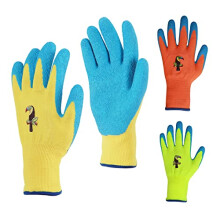 3 Pairs Kids Gardening Gloves Safety Work Gloves Waterproof Natural Latex Childrens Gloves for Girls Boys,Kindergarten, Infants, DIYJobs, Outdoor