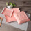 Elegant Square Embossed Lace Plate, Ceramic Serving Plate for Breakfast Afternoon Tea (Pink, 8-inch) 6