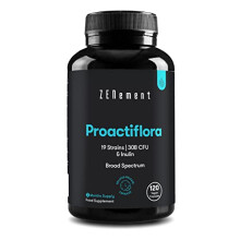 Proactiflora, Probiotics, 120 Capsules | 19 Strains (30B CFU) + Inulin, Delayed Released Capsules | Digestive Health & Immune System | Vegan |