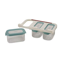 81111 Cupboardstore Space Saving Kitchen Cupboard Airtight Food Storage Set, 3 x 900 ml - Clear, Light Opal