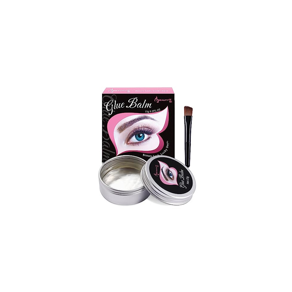 Beauty7 Lash Lift Glue Balm - Strong, Quick-Set Adhesive For Lash Lift & Brow Lamination, Clear, Not For False Lashes