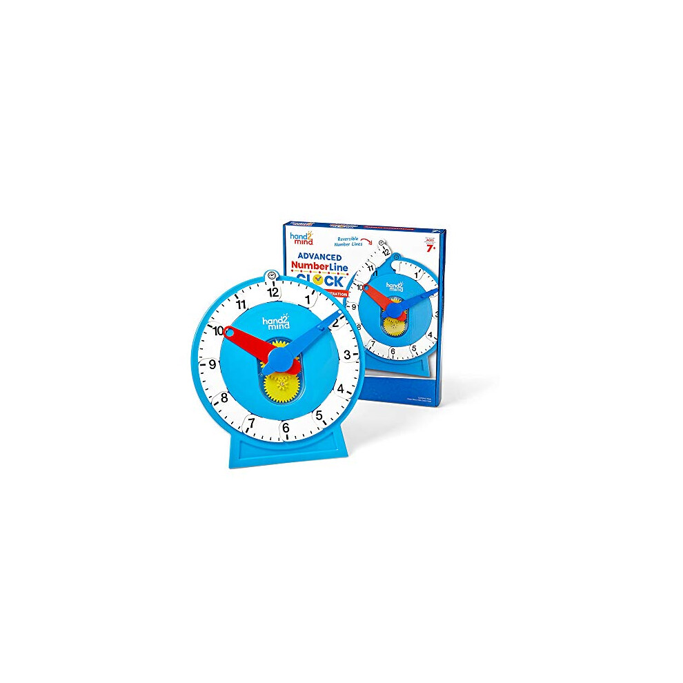 Magnetic Demonstration Advanced NumberLine Clock for Kids Learning To Tell Time, Maths Manipulatives, Analogue Clock for Kids Learning, Teacher