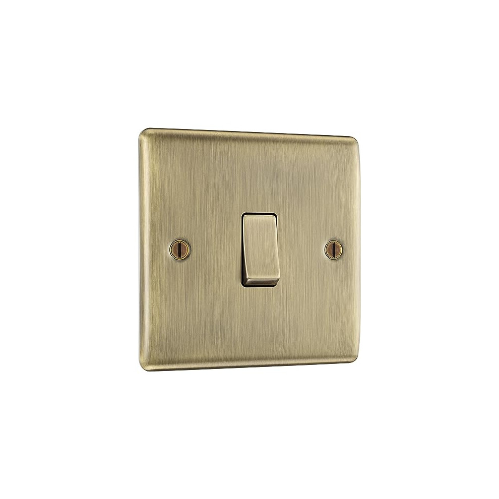 Single Light Switch, Antique Brass, Intermediate, 10Ax 5050765044417