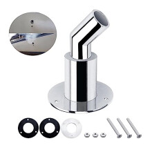 Thru Hull Exhaust Skin,316 Stainless Steel Thru Hull Exhaust Fittings for 24mm Tube Pipe Socket Hardware,for Diesel Parking Heaters Car Truck Boat