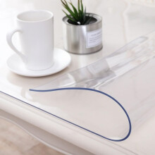Clear PVC Tablecloth, 100 X 200cm 2mm Thick Wipeable Dining Table Protector, Waterproof Transparent Dining Table Cover, Desk Pad Mat for Dinning Room,
