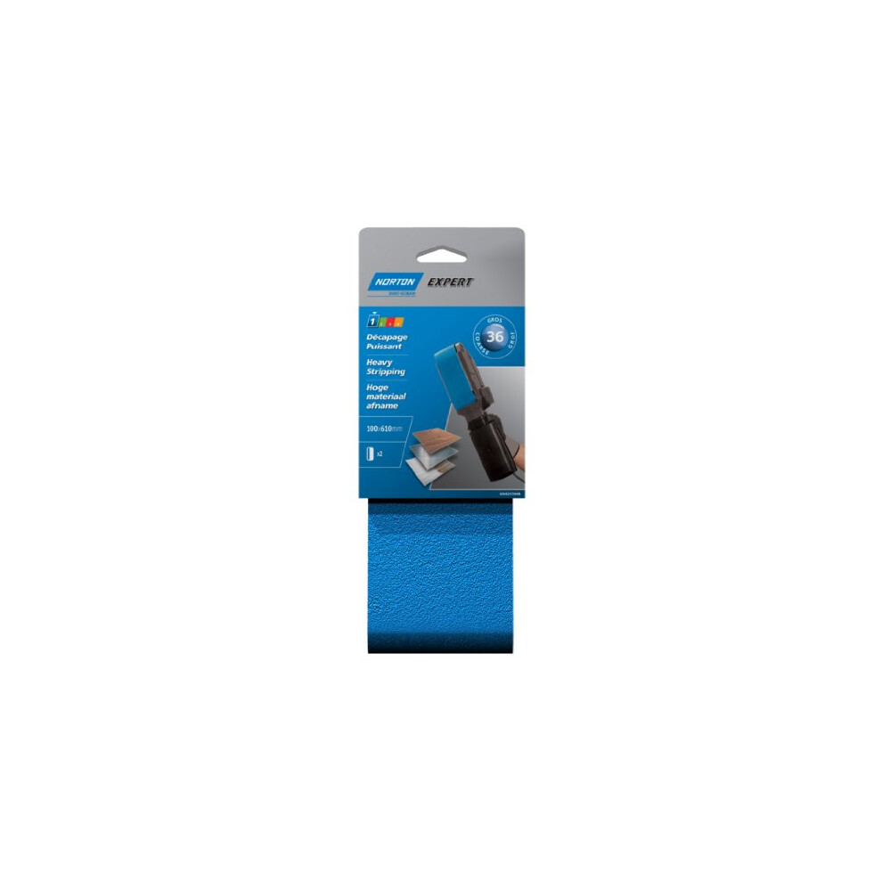 Expert Sanding Belts 100 x 610 mm Grit 36 Set of 2