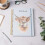 Wrendale A4 Cow Notebook - Daisy Coo (Blue) 2