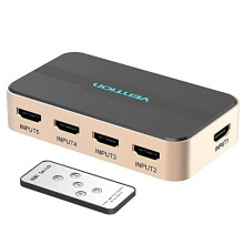 HDMI Switch 5 in 1 Out 4K@30Hz HDMI Switcher Selector with IR Remote HDMI Splitter 5x1 Ports Support 4K HD 3D 1080P Compatible with PS3/4/5 Xbox
