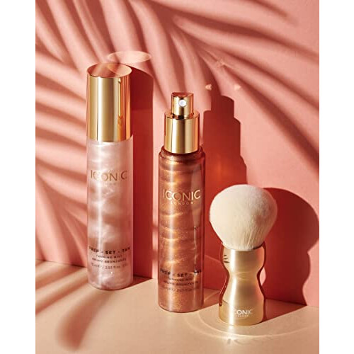 ICONIC LONDON Pennello Tan e Buff | Pennello per trucco viso e corpo, sfumare e miscelare 2
