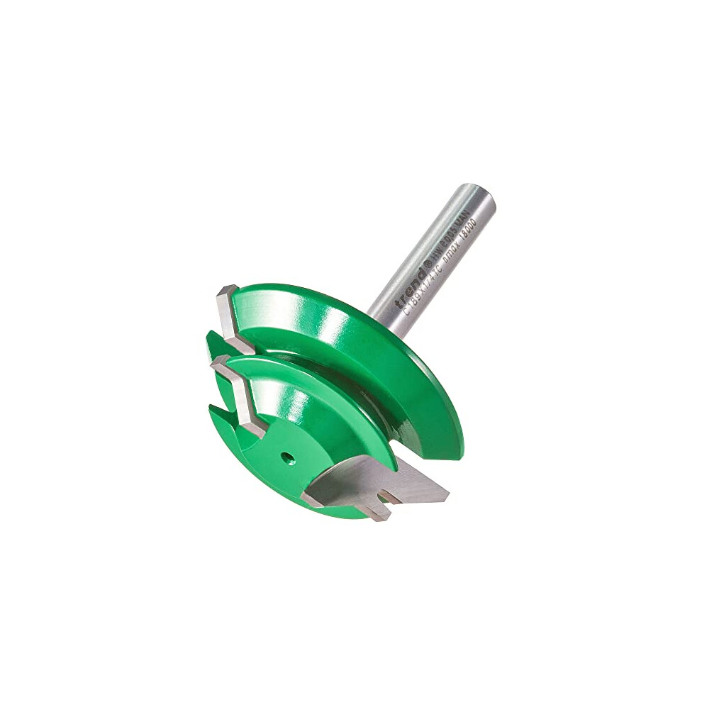 CraftPro Small Mitre Lock Jointing Router Cutter Bit, 1/4 Inch Shank for 8mm to 12mm Timber Thickness, Tungsten Carbide Tipped, C189X1/4TC