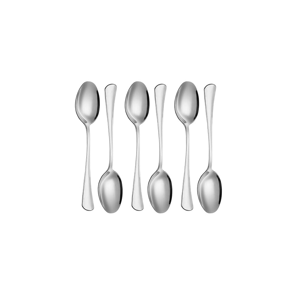 6 Premium Stainless Steel Coffee Cutlery Tablespoons Set Salad Buffet Banquet Flatware Kitchen Restaurant Serving Utensil Silver Soup Dinner