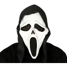 Scream ghostface mask in latex with hood