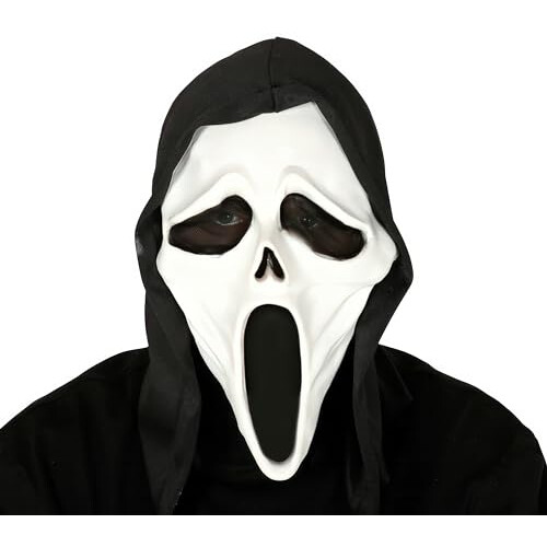 Scream ghostface mask in latex with hood